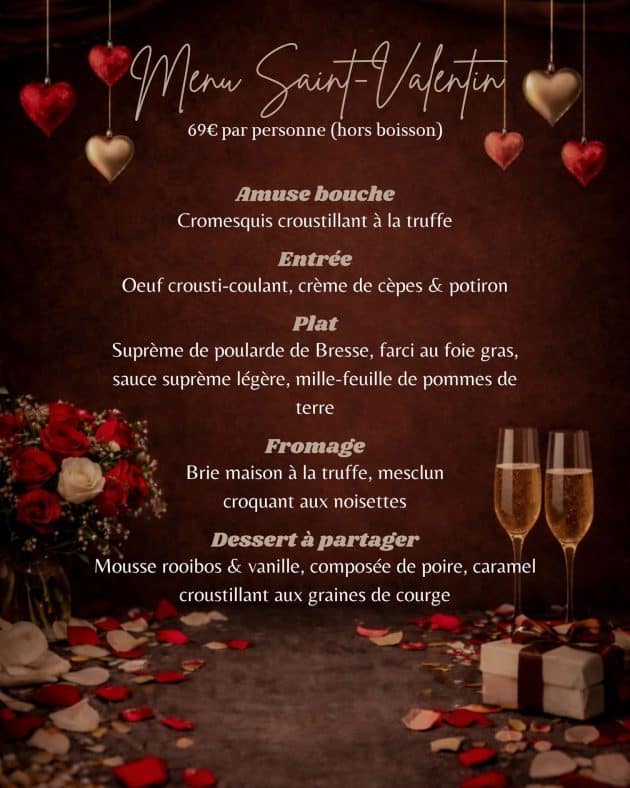 Menu de la Saint-Valentin